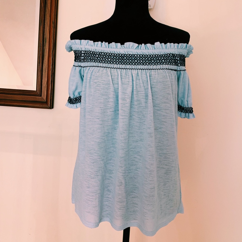Smocked Off the Shoulder Top